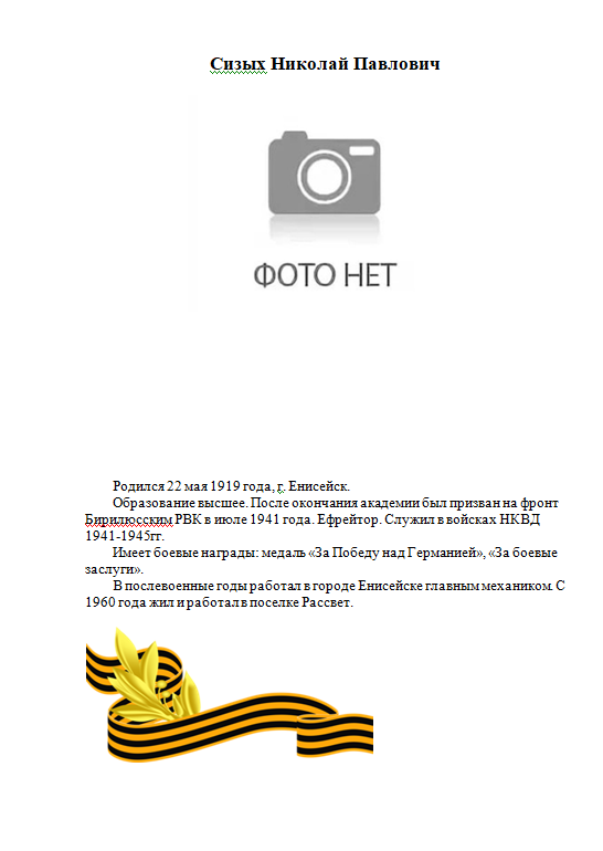 Сизых Николай Павлович.