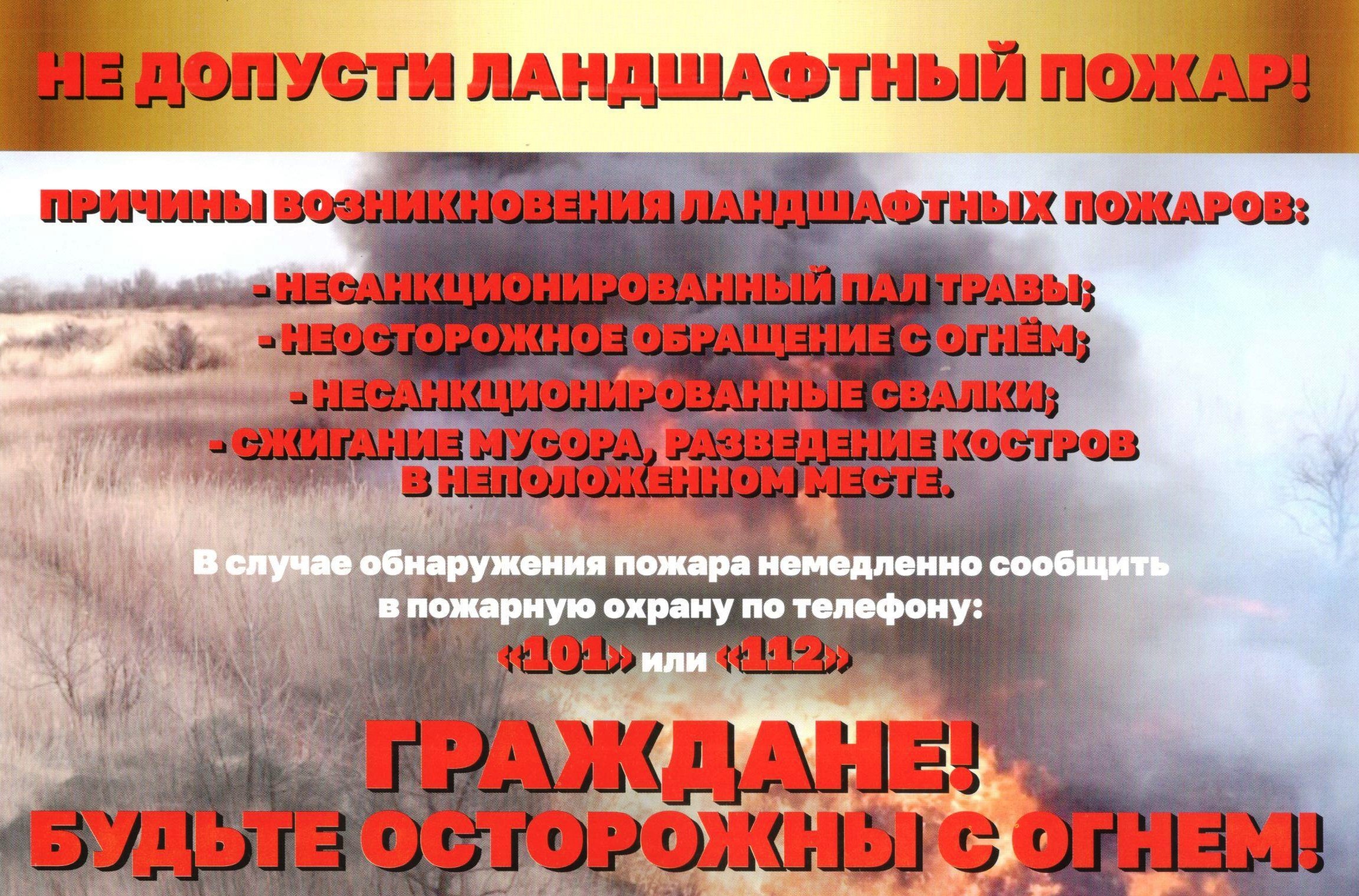 Не допусти ландшафтного пожара!.