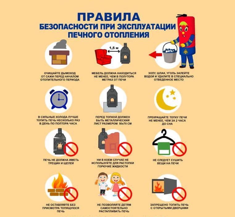 Основные причины печных пожаров.